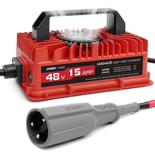 15 AMP 48 Volt Golf Cart Battery Charger for Club Car w/ 3-Pin Round Plug, US $99.99, image 6