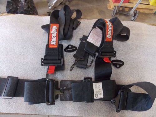 RACEQUIP 5 PT RACING SEAT BELT SET, Black, US $40.00, image 2