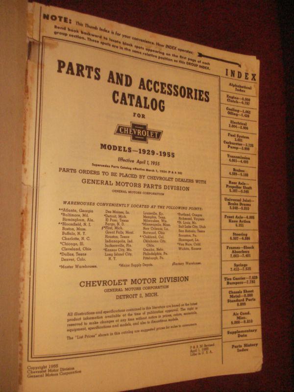 1929-1955 CHEVROLET CAR AND TRUCK PARTS CATALOG / PARTS BOOK / PARTS MANUAL!!!, US $74.50, image 3