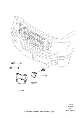 Bl3z15200a lamp assy fog 11 mark lt
