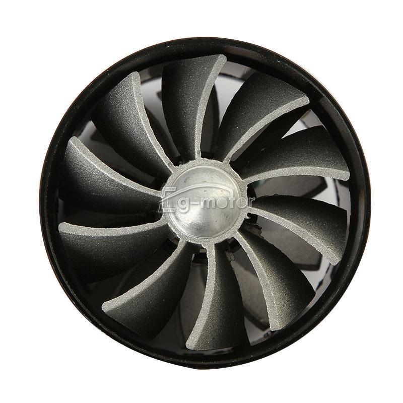 BLACK F1-Z DOUBLE SUPERCHARGER TURBO CHARGER AIR INTAKE FUEL SAVER ECO FAN, US $16.96, image 4