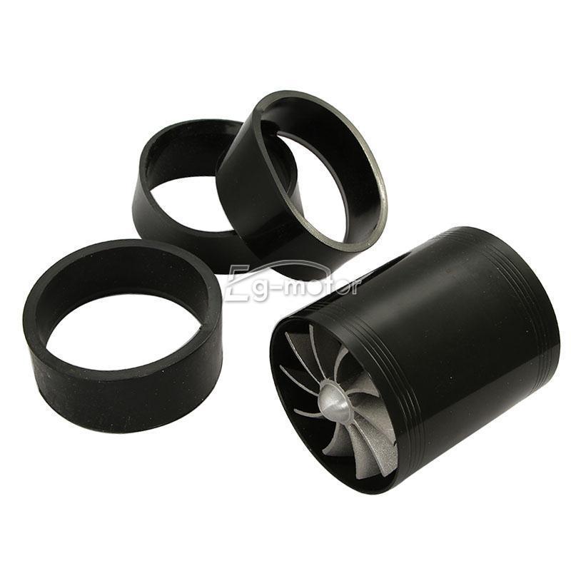 BLACK F1-Z DOUBLE SUPERCHARGER TURBO CHARGER AIR INTAKE FUEL SAVER ECO FAN, US $16.96, image 6