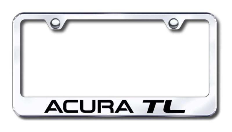 Acura tl  engraved chrome license plate frame made in usa genuine