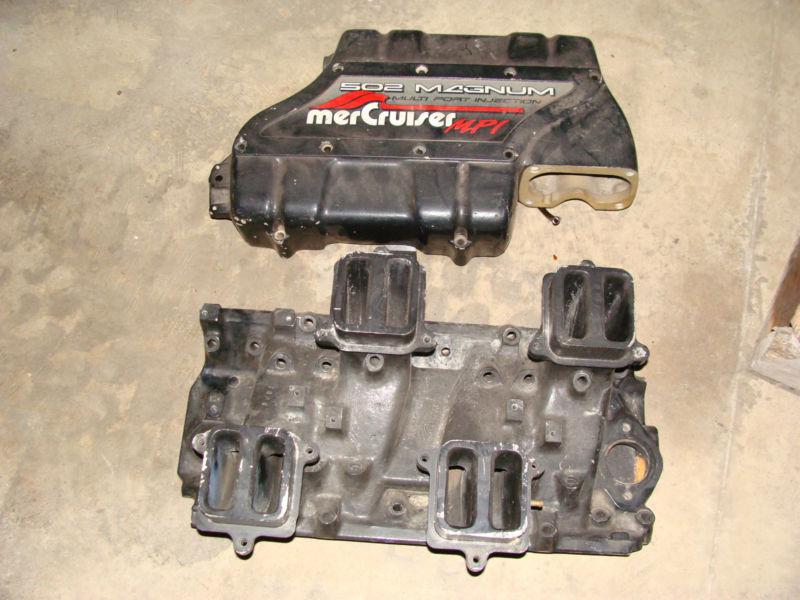 Mercruiser mpi intake and plenum 502 mag efi merc marine boat 