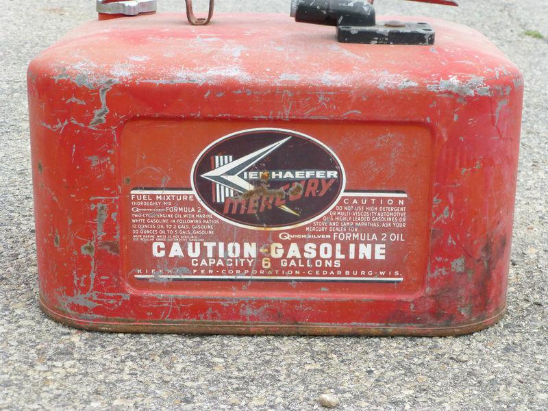 Vintage Kiekhaefer Mercury Rare Metal Gas Tank Can Outboard Boat Motor 6 Gal Can, US $50.00, image 2
