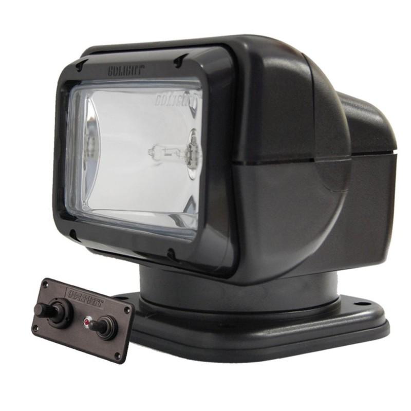 Golight marine searchlight black w/wired dash mount remote & permanent mount