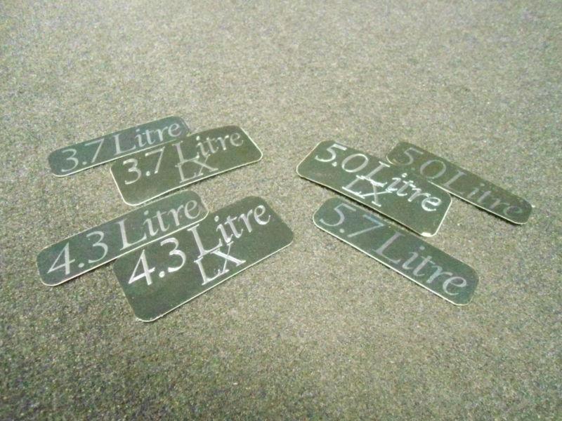 3.7l-5.7l engine decal set #37-13722 a13 1983-97 mercury sterndrive i/o #4