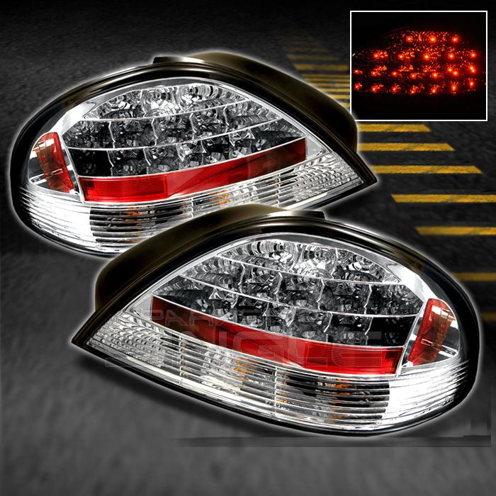 Find 9905 PONTIAC GRAND AM CHROME CLEAR LED TAIL BRAKE LIGHTS LAMP
