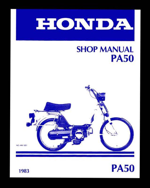 1981-83 50cc honda hobbit pa50 camino moped 50 repair manual