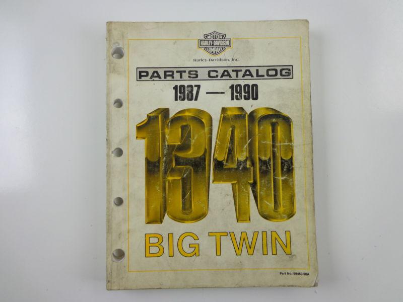 Harley davidson 1987-90 big twin 1340 parts catalog manual 99450-90a