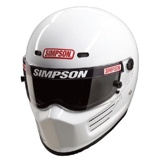 New simpson super bandit racing helmet sa10, pearl 7-5/8