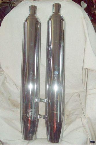Used pair of harley davidson 65539-95 right & left exhaust pipe muffler*03-09*nr
