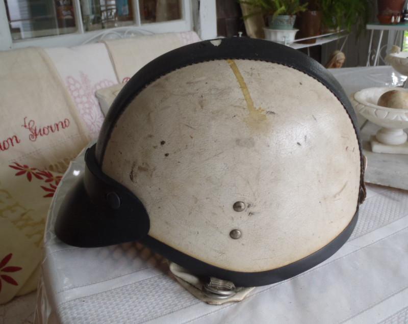 Vintage Motorcycle Helmet vinyl covered w visor, US $65.00, image 3
