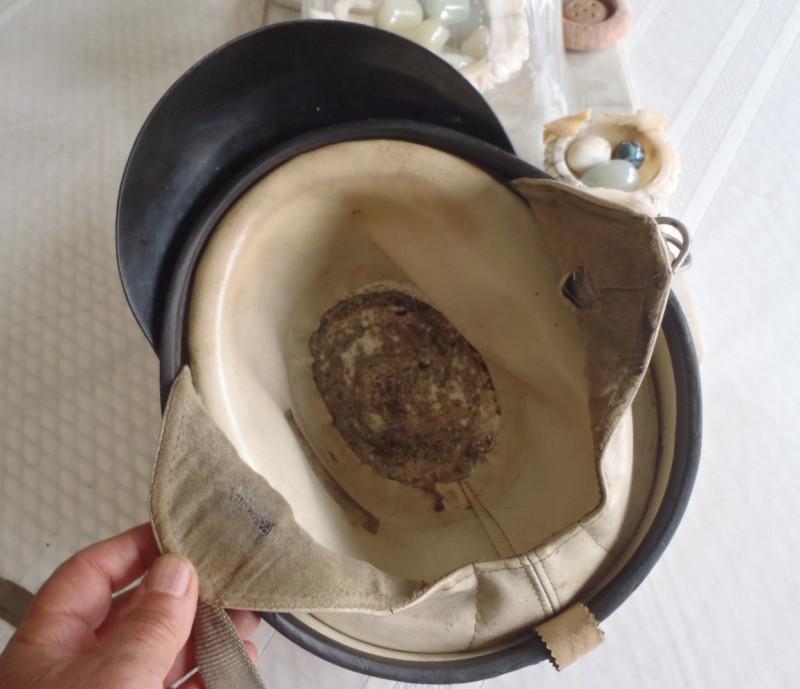 Vintage Motorcycle Helmet vinyl covered w visor, US $65.00, image 5