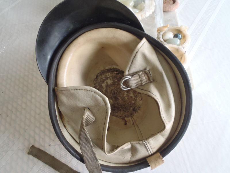 Vintage Motorcycle Helmet vinyl covered w visor, US $65.00, image 6