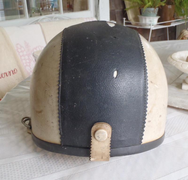 Vintage Motorcycle Helmet vinyl covered w visor, US $65.00, image 7