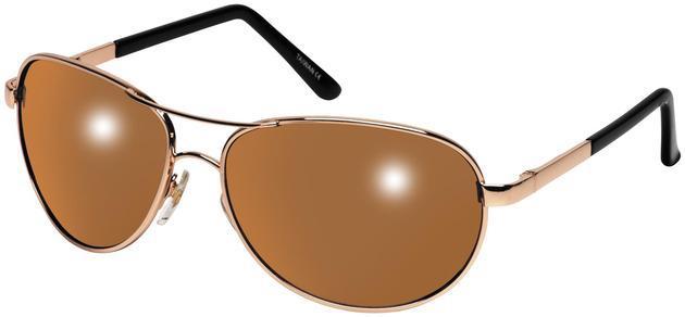 River road drifter metal trimmed aviator sunglasses gold with driving lens