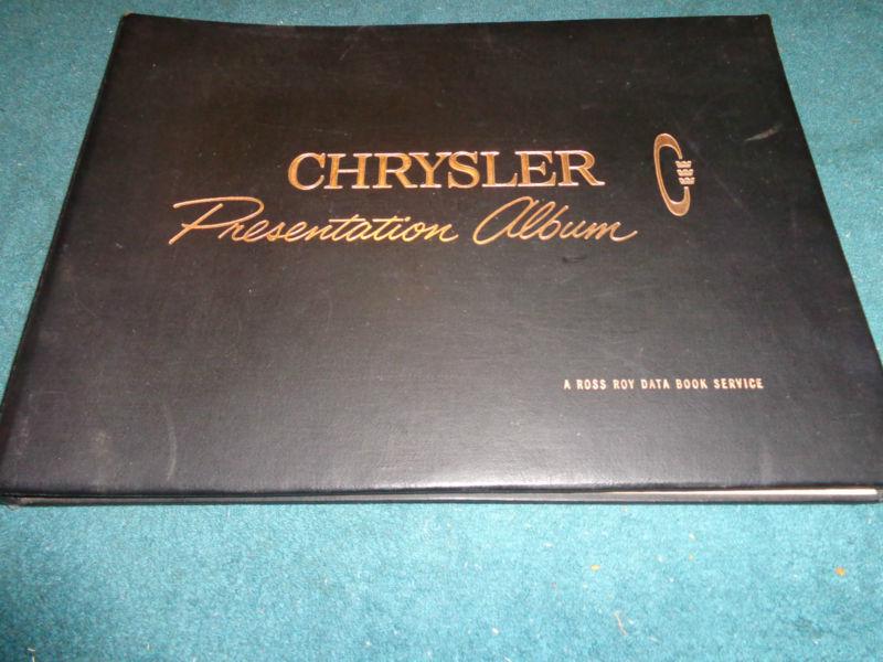 1963 chrysler  dealer showroom album / original and nice!!!
