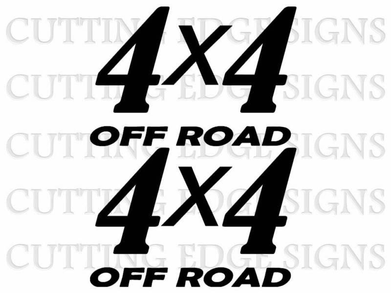 Custom chevrolet/gmc,ford,dodge,nissan  4 x 4  decals set of 2 - pick your color