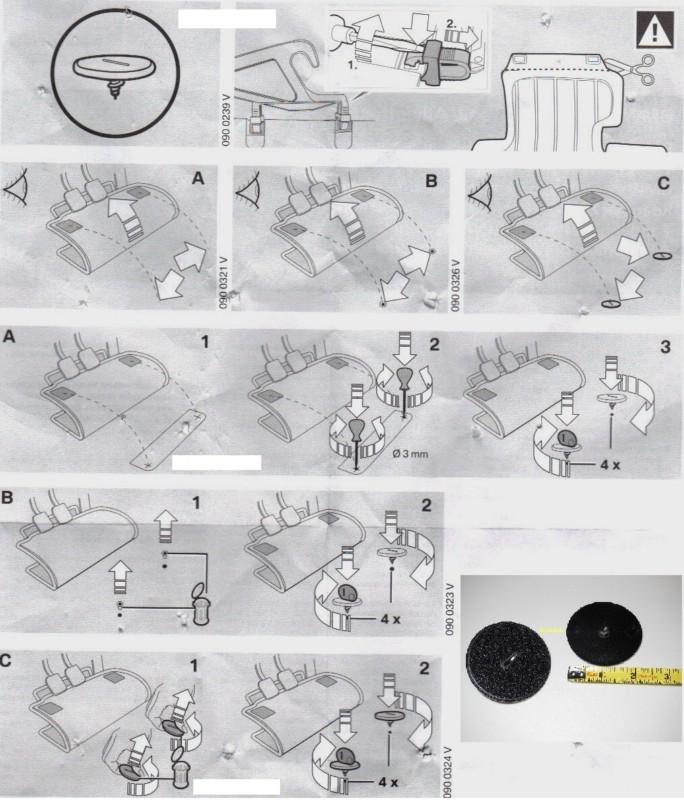 Find 4 OEM BMW FLOOR MATS FASTENERS CLIP ANCHOR VELCRO HOOK PLATES