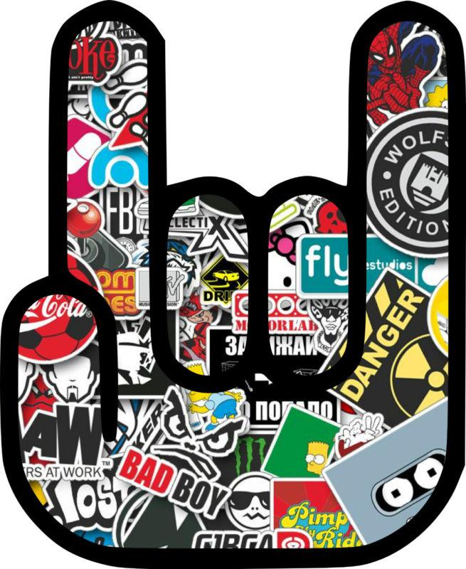 Car sticker decal usdm jdm stickerbomb horns