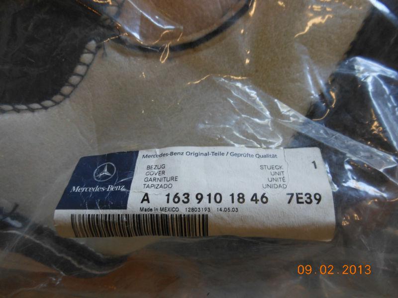 163 ML MERCEDES DRIVER OR PASSENGER HEATED SEAT COVER DARK GREY NEW OEM, US $129.00, image 5