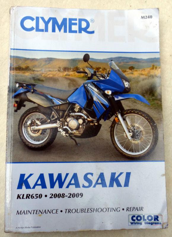 Clymer maintenance/repair manual for 2008-09 kawasaki klr 650 - good condition