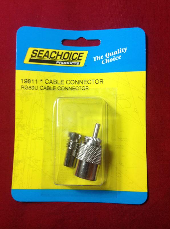 Cable connector plug adapter boat marine rg59u free shipping seachoice 19811