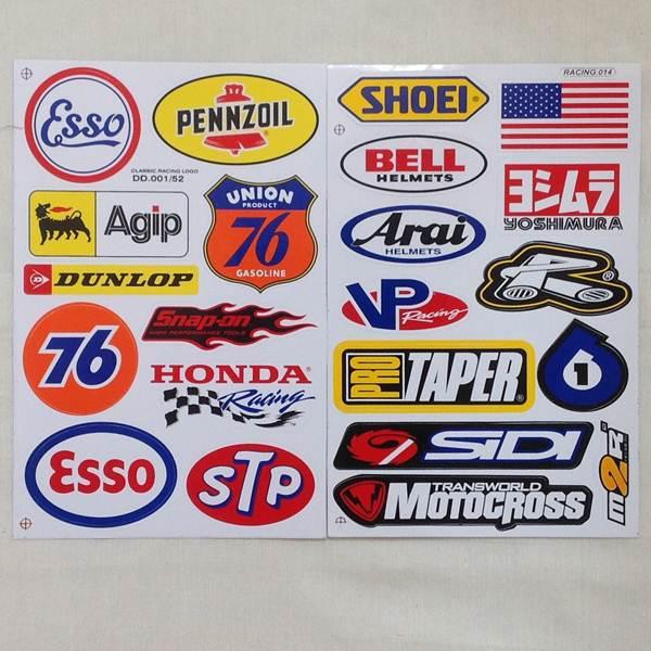2 sheets car stickers racing decal motocross atv hot sale! free shipping s07