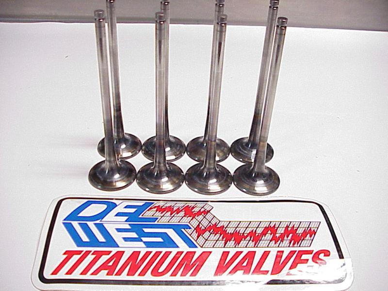 7mm del west titanium exhaust valves 5.570" -1.600"nascar arca scca racecar