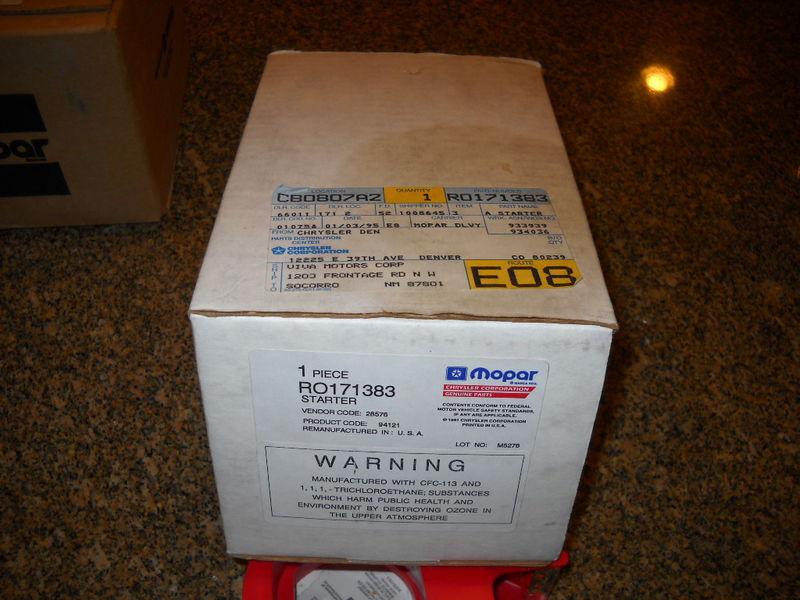 Starter fits 2.6 l 1981-1987 chrysler plymouth dodge also mitsubishi