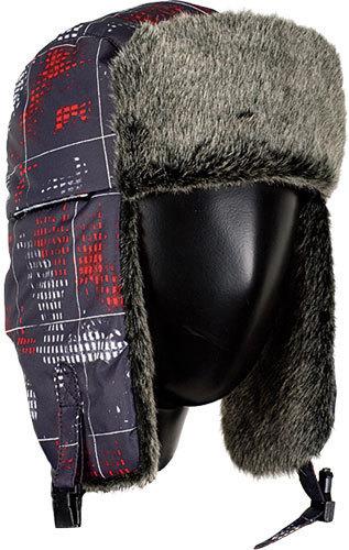 Choko fun-fur trapper snowmobile hat matrix print medium/large