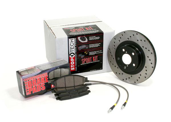 Stoptech sport brake kit with drilled rotors - 979.44003