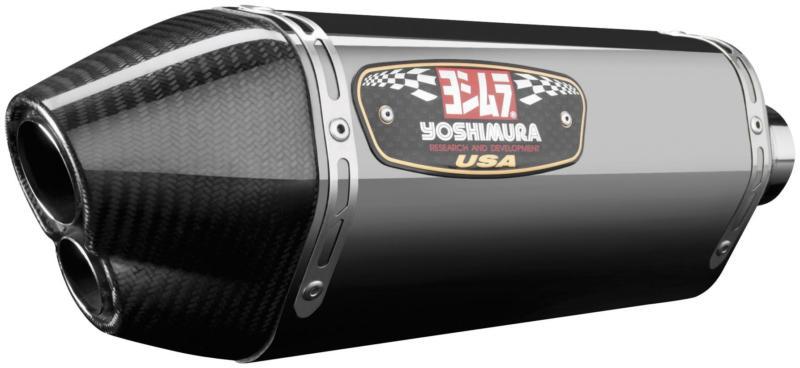 Yoshimura r77d full exhaust - stainless steel muffler - cf end cap  1118103520