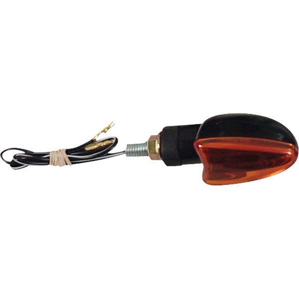 Black/amber short stalk v single filament marker light