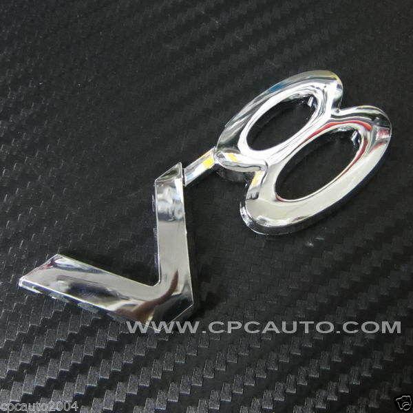 Car badge emblem sticker chorme badge v8  big