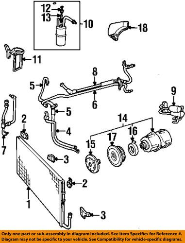 Lincoln oem f3az19e762b a/c condenser, compressor & lines-pressure switch