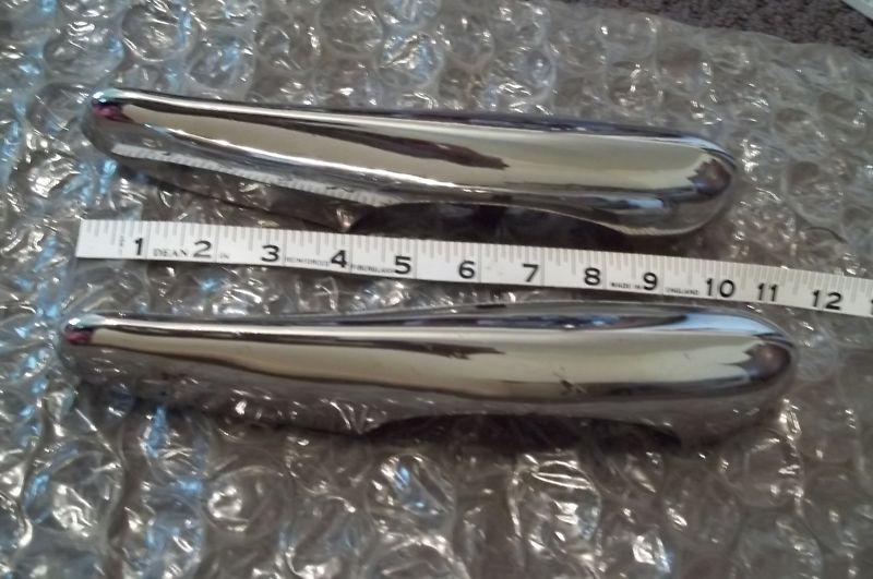Vintage gm chrome bumper ends guards pair  