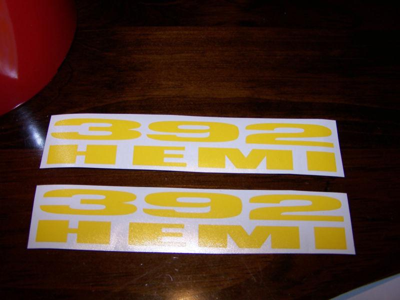 392 HEMI HOOD FENDER VALVE ENGINE COVER DECAL STICKER CHOOSE COLOR CHALLENGER , US $8.00, image 2