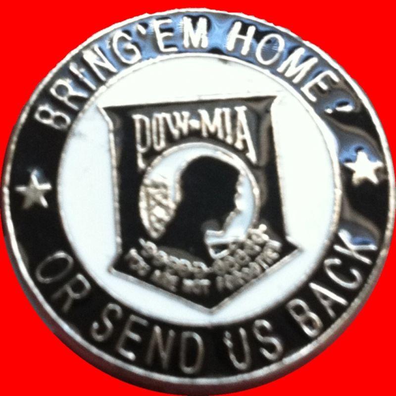 Pow mia shield license plate windshield bolt krommet - new