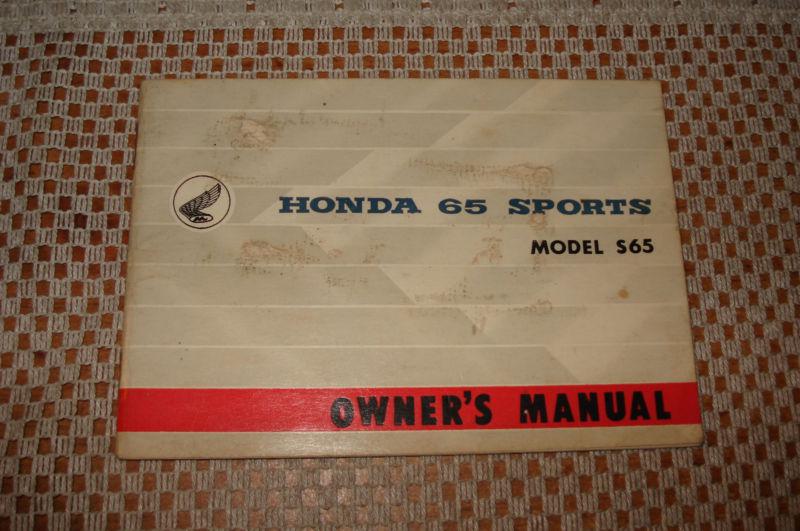  1965-1969 honda model s65 motorcycle owners manual 65 sports 1966 1967 1968 