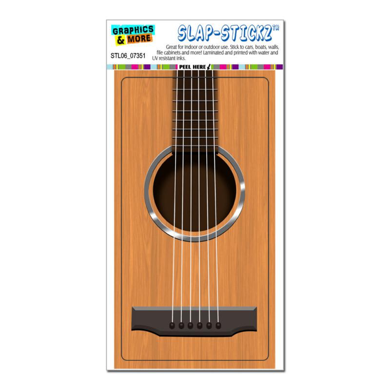 Acoustic guitar - slap-stickz™ automotive car window locker bumper sticker