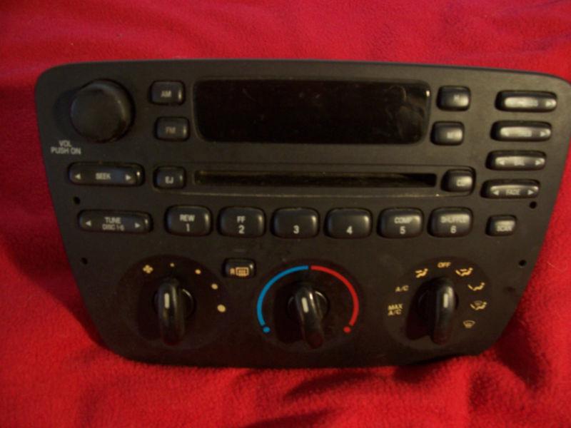 01 02 03 ford taurus am fm radio stereo single disc cd  1f1f-18c858-dc