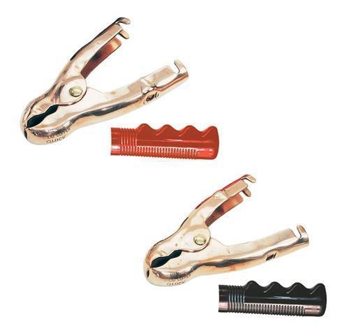 900 amp solid copper alligator clamps positive and negative red black heavy duty