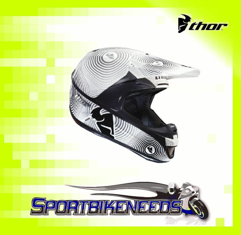 Thor 2012 force cube helmet motocross white large l lg