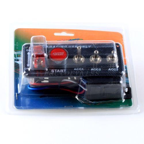 Sell GAU Carbon Fibre Ignition Toggle Switch Engine Push Starter Button