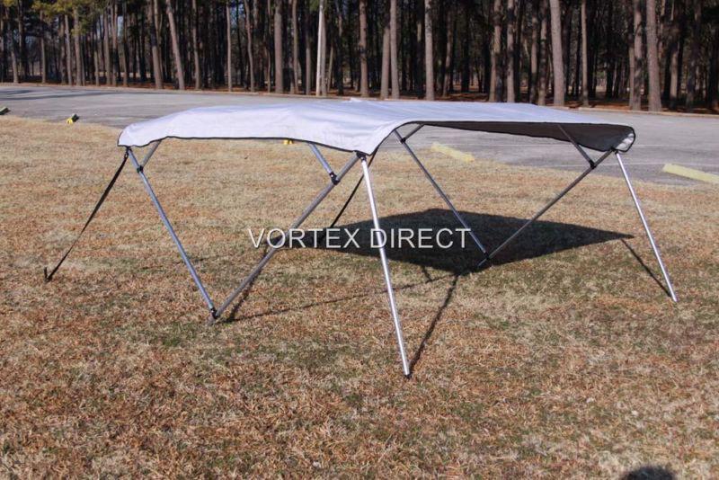 New vortex 4 bow pontoon/deck boat bimini top 12' grey 97-103"
