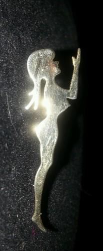 Vintage naked lady shilouette mud flap girl mens jewelry