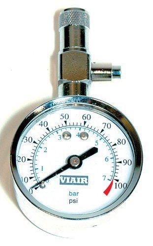 Viair 90072 0-100 psi 2" tire pressure check gauge with bleeder valve new - auto