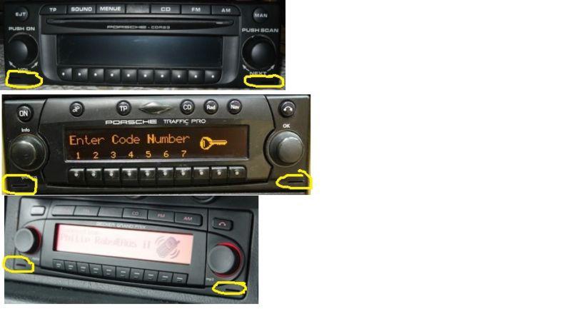 Porsche boxster cayman cayenne 911 cd radio stereo removal tool key diy